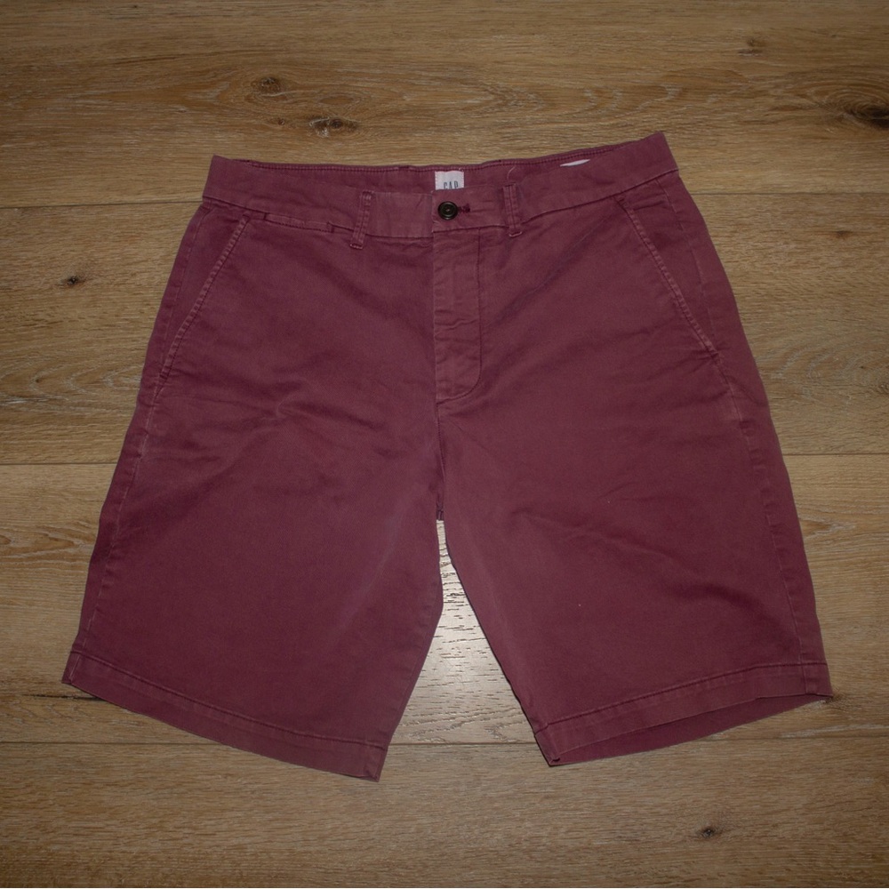 GAP Red Flat Front Shorts